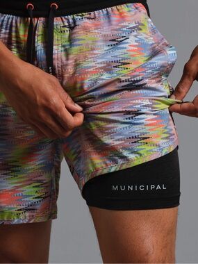Municipal Men’s Daybreak Lined Athletic Short  Size Large